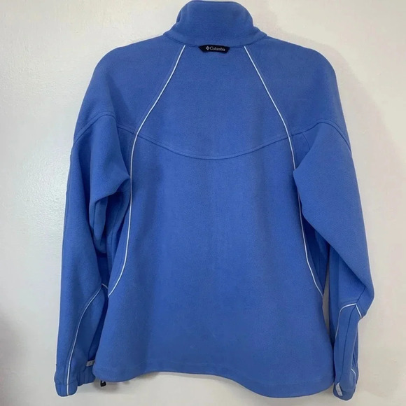 Columbia Fleece Jacket Woman Blue Large Full Zip Pockets Interchange Active H102 - Picture 3 of 11
